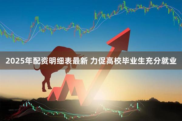2025年配资明细表最新 力促高校毕业生充分就业